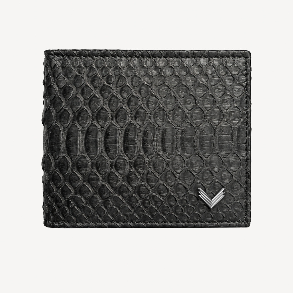 Classic Wallet with Interior Edge, Python Leather