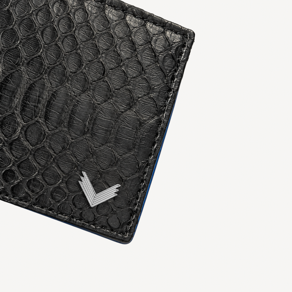 Classic Wallet with Interior Edge, Python Leather