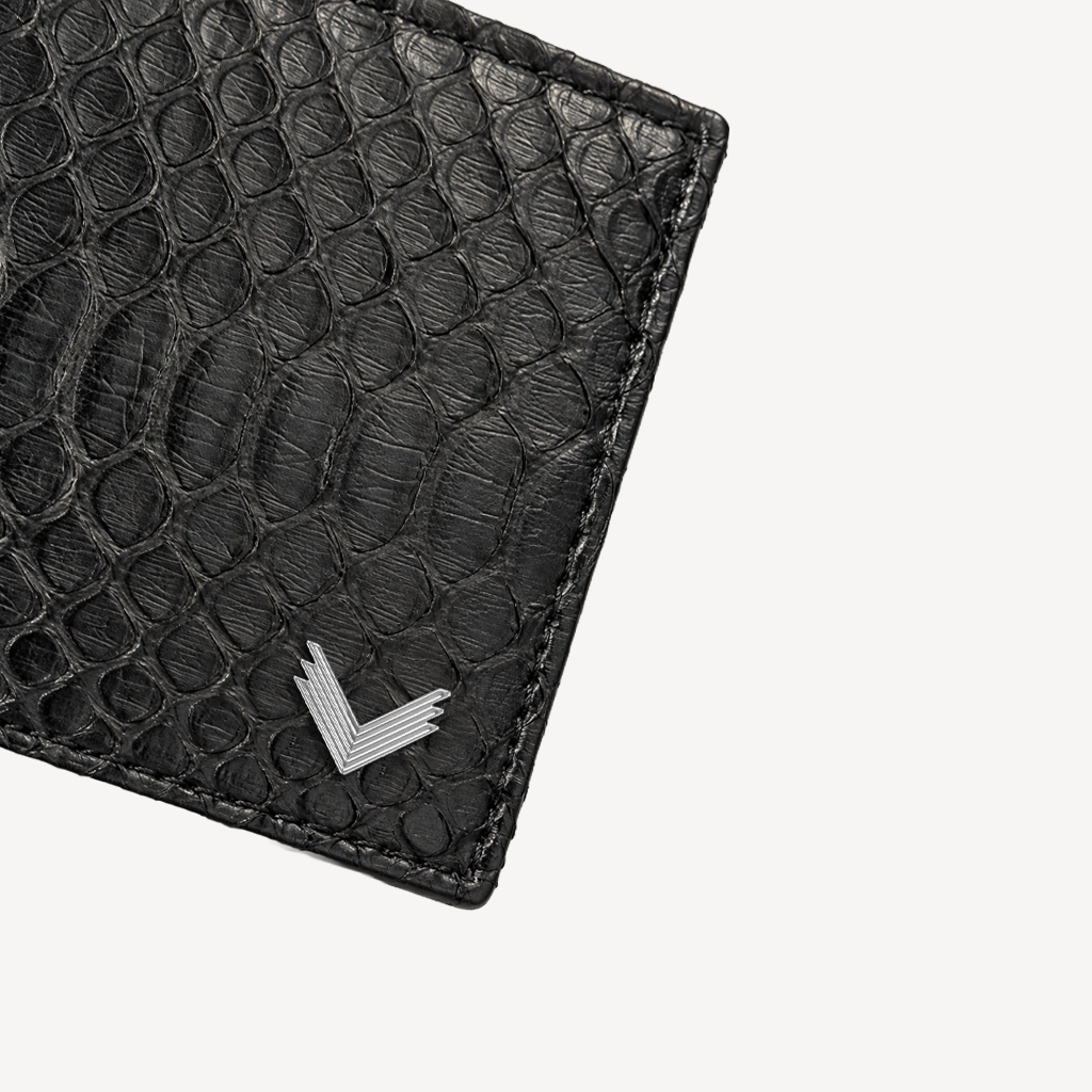 Classic Wallet with Interior Edge, Python Leather