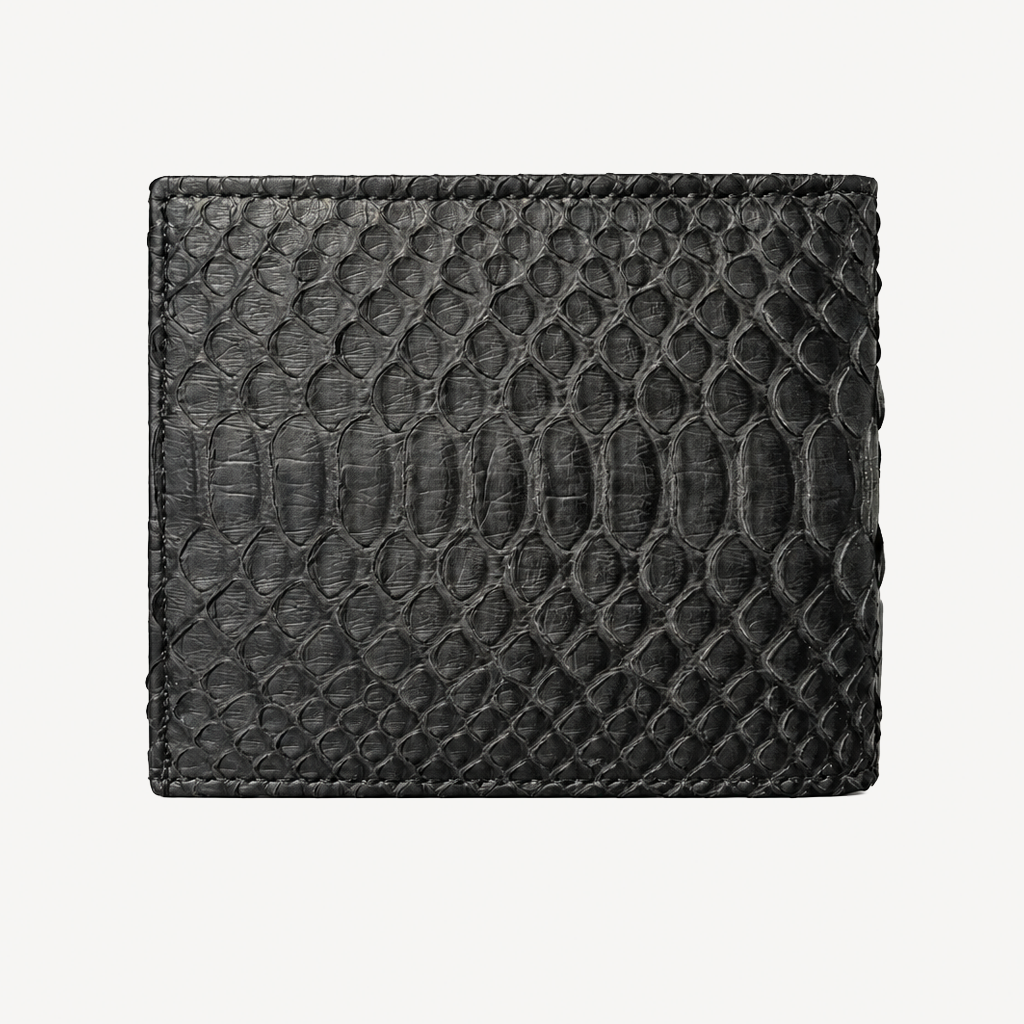 Classic Wallet with Interior Edge, Python Leather