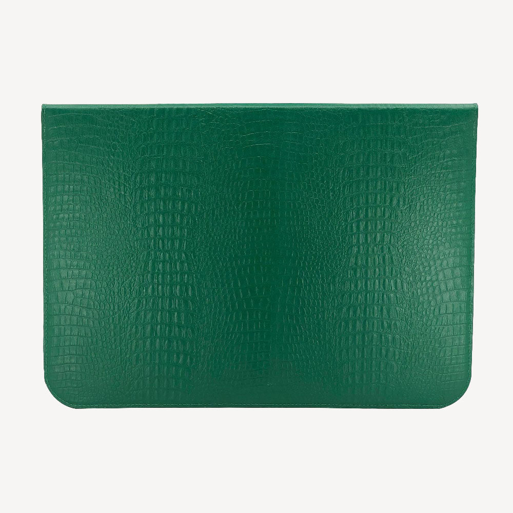 MacBook Laptop Case 13"/14", Calf Leather, Alligator Texture