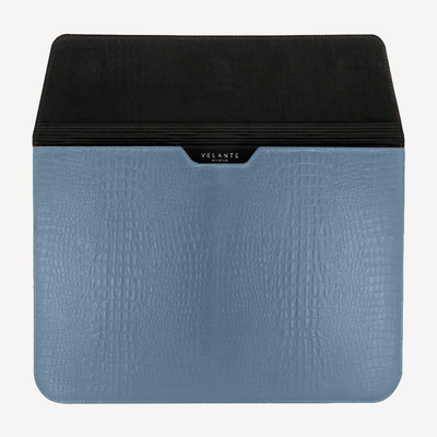 MacBook Laptop Case 13"/14", Calf Leather, Alligator Texture
