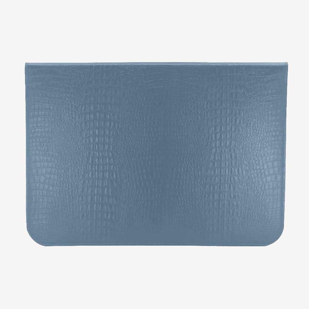 MacBook Laptop Case 13"/14", Calf Leather, Alligator Texture