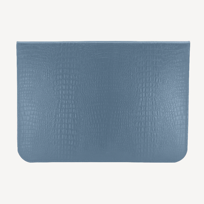 MacBook Laptop Case 13"/14", Calf Leather, Alligator Texture