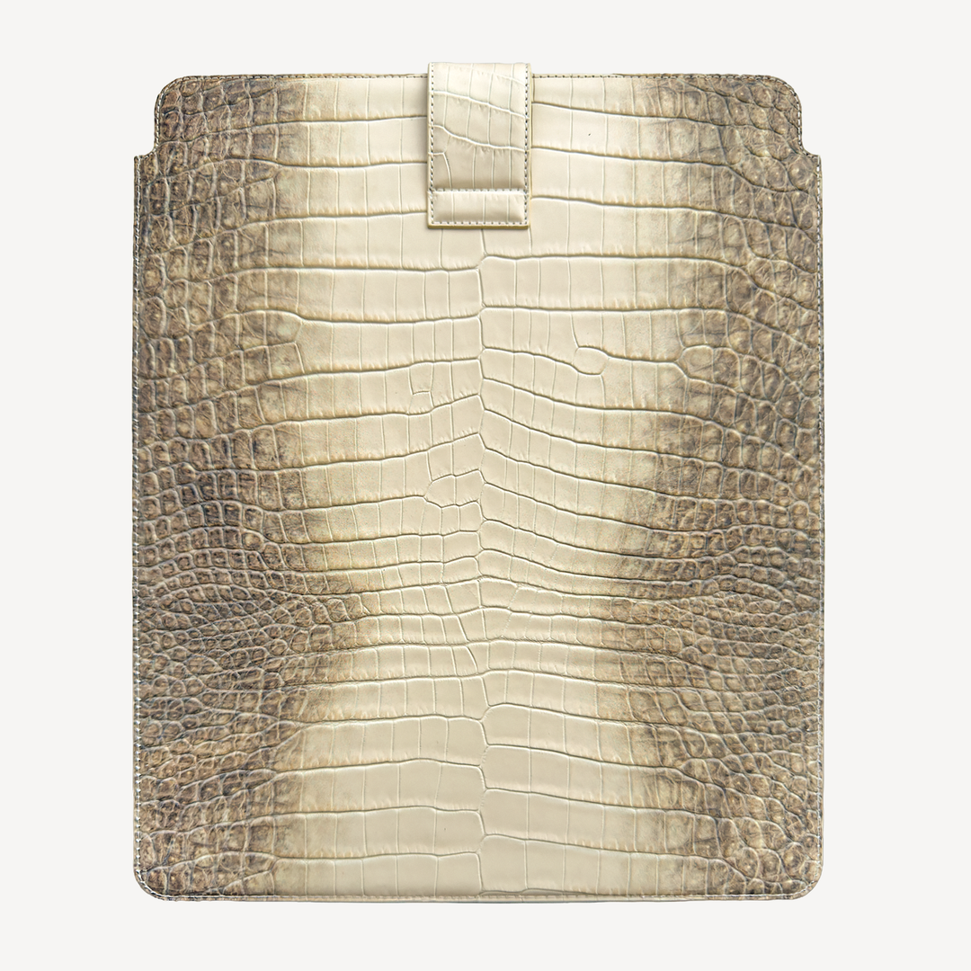 iPad Case 12.9", Calf Leather, Crocodile Texture