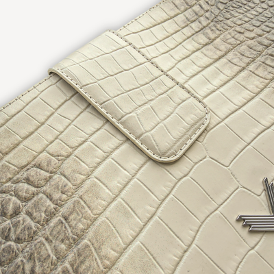 MacBook Laptop Case 13"/14", Calf Leather, Crocodile Texture