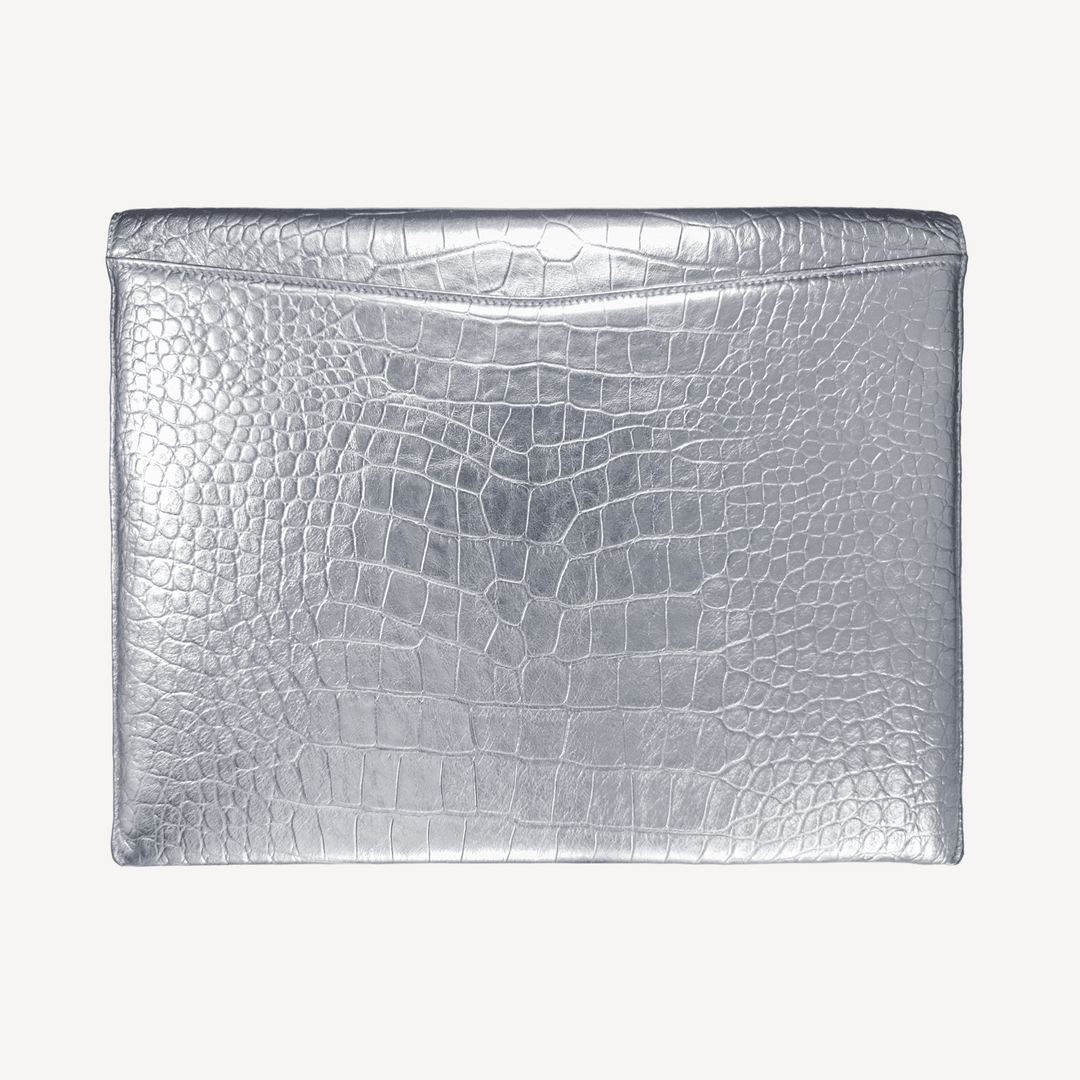 Macbook Laptop Cover, Calf Leather, Crocodile Texture