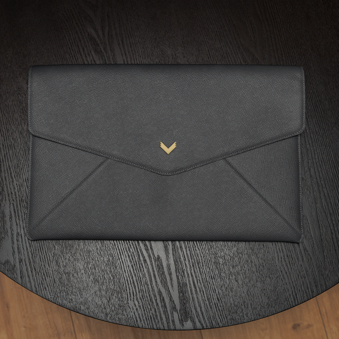 Macbook Laptop Cover, Calf Leather, Saffiano Texture
