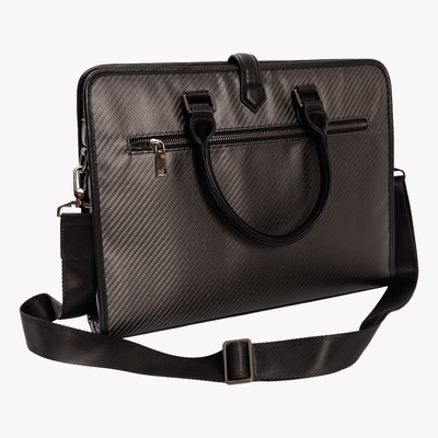 Laptop Cover, Carbon Fibre, Calf Leather