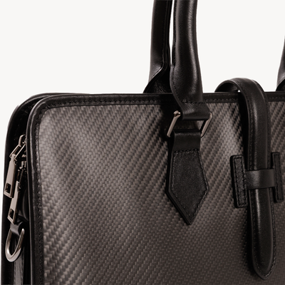 Laptop Cover, Carbon Fibre, Calf Leather