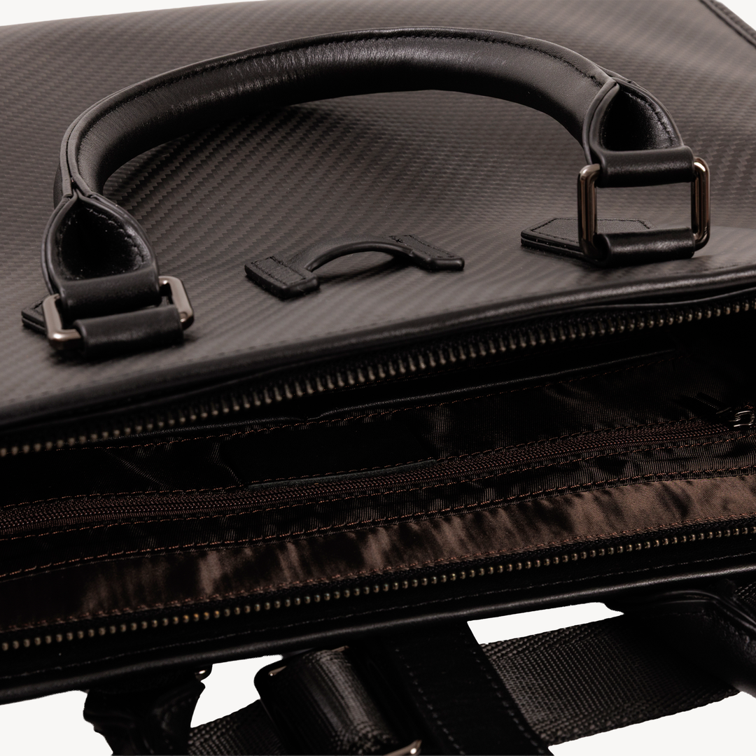 Laptop Cover, Carbon Fibre, Calf Leather
