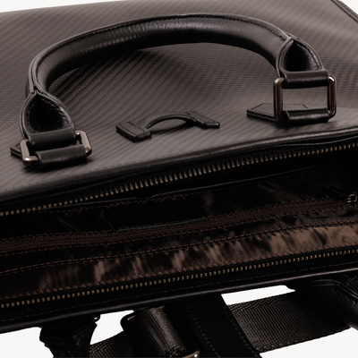 Laptop Cover, Carbon Fibre, Calf Leather
