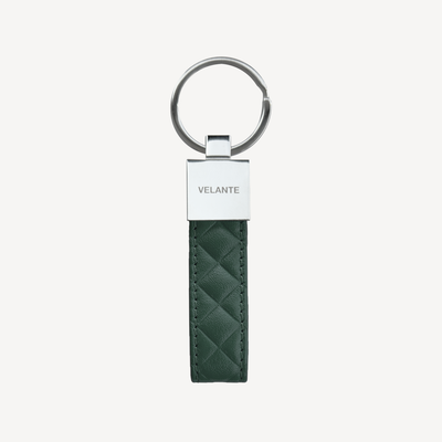 Keyring, Calf Leather, Silver