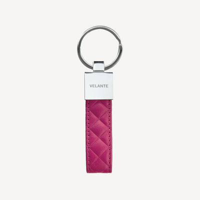 Keyring, Calf Leather, Silver