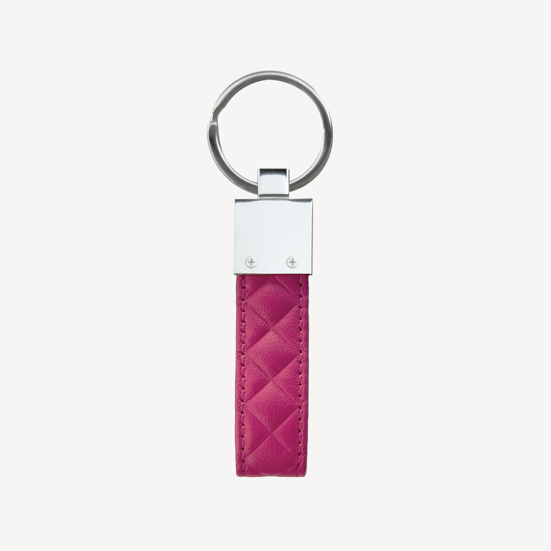 Keyring, Calf Leather, Silver