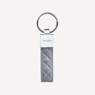 Keyring, Calf Leather, Silver