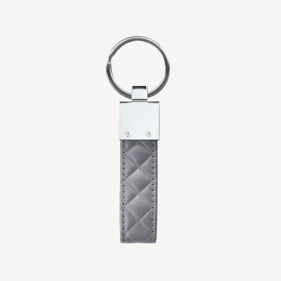 Keyring, Calf Leather, Silver