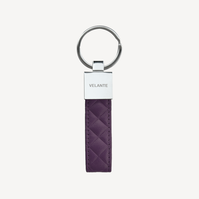 Keyring, Calf Leather, Silver