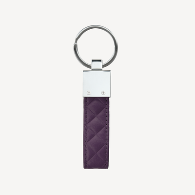 Keyring, Calf Leather, Silver