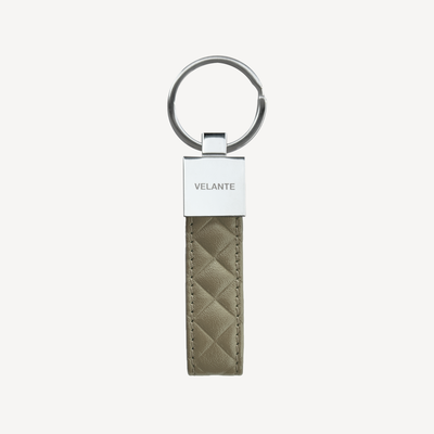 Keyring, Calf Leather, Silver
