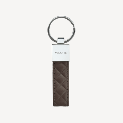 Keyring, Calf Leather, Silver