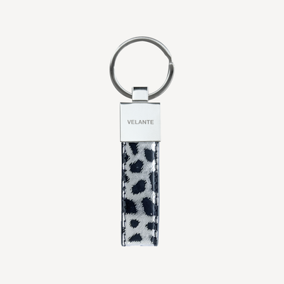 Keyring, Calf Leather, Silver