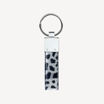 Keyring, Calf Leather, Silver