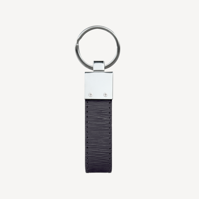 Keyring, Calf Leather, Silver
