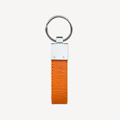 Keyring, Calf Leather, Silver