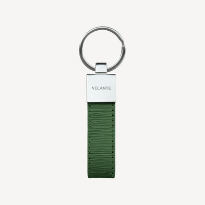 Keyring, Calf Leather, Silver