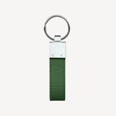 Keyring, Calf Leather, Silver