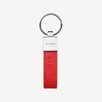 Keyring, Calf Leather, Silver