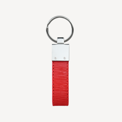 Keyring, Calf Leather, Silver