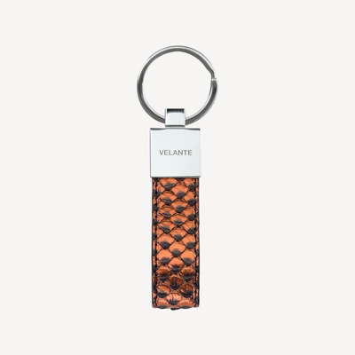 Keyring, Python Leather, Silver