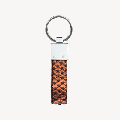 Keyring, Python Leather, Silver