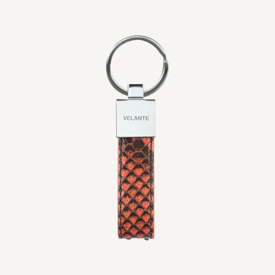 Keyring, Python Leather, Silver