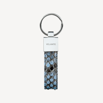 Keyring, Python Leather, Silver