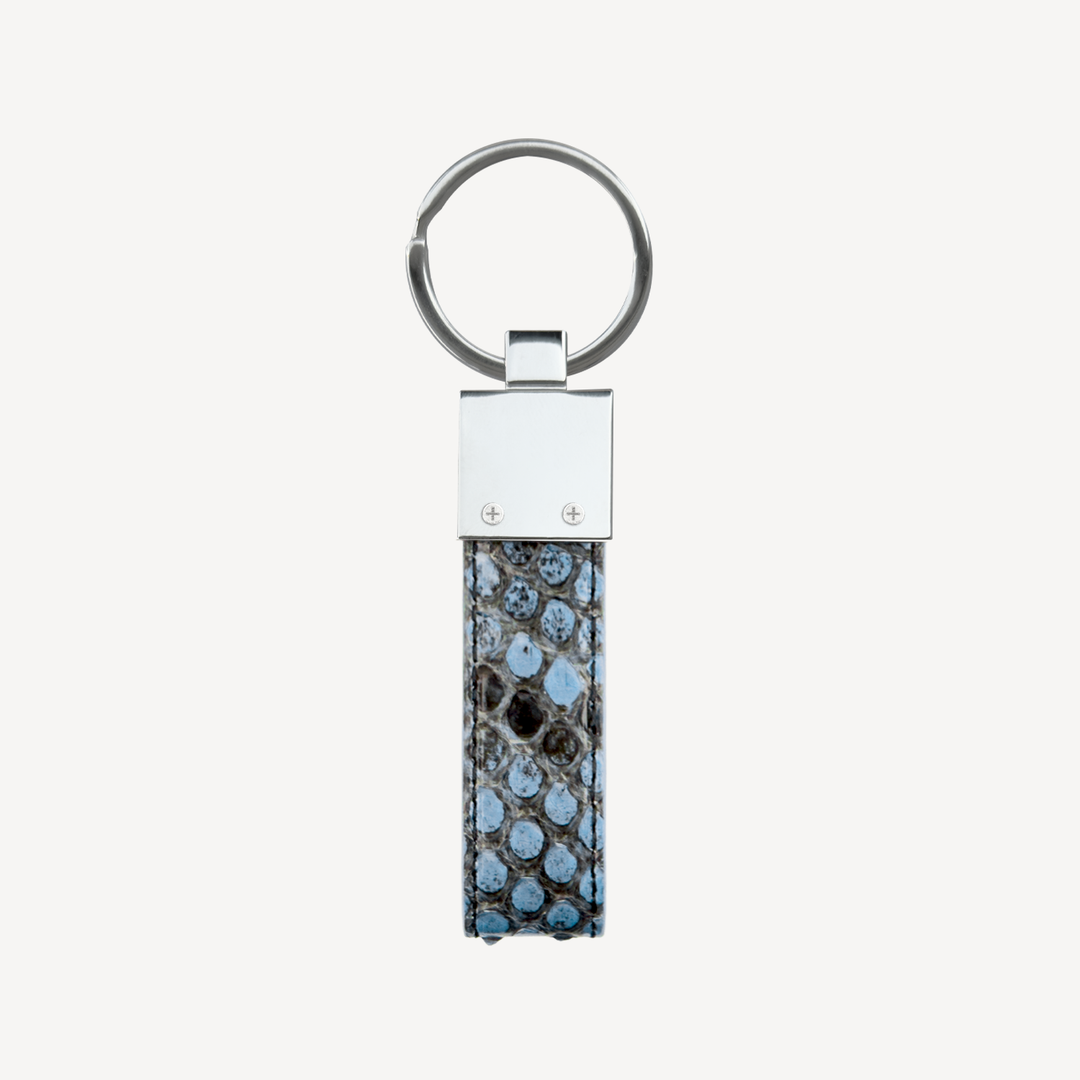 Keyring, Python Leather, Silver