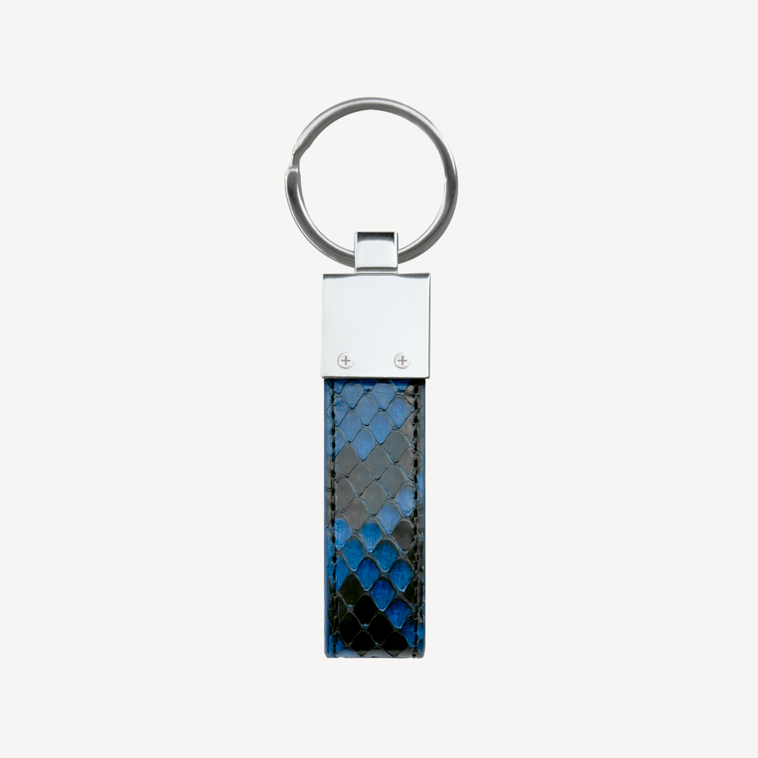 Keyring, Python Leather, Silver