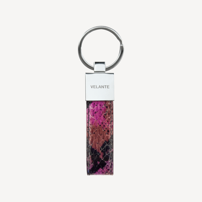 Keyring, Python Leather, Silver