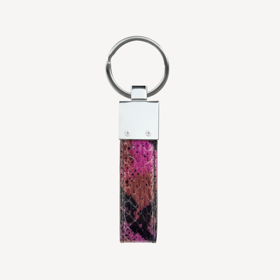 Keyring, Python Leather, Silver