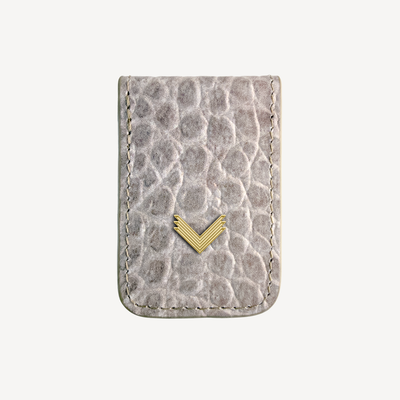 Money Clip, Calf Leather, Crocodile Texture