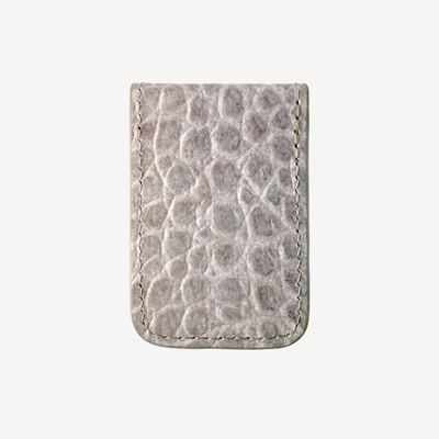 Money Clip, Calf Leather, Crocodile Texture