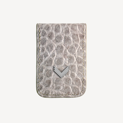 Money Clip, Calf Leather, Crocodile Texture