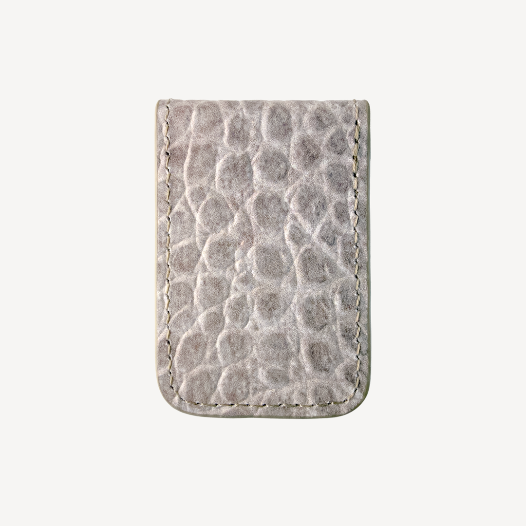 Money Clip, Calf Leather, Crocodile Texture