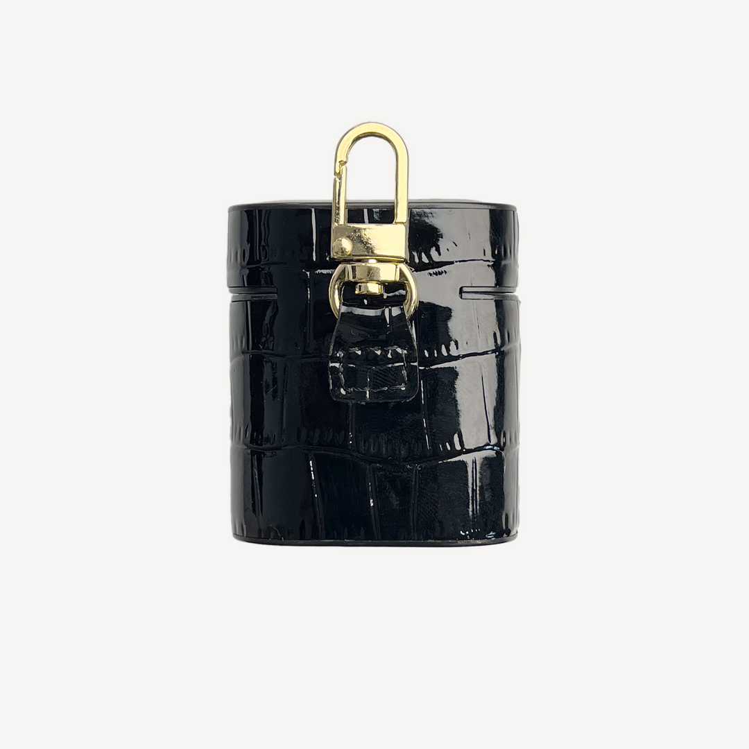 AirPods 1/2 Case, Calf Leather, Crocodile Texture