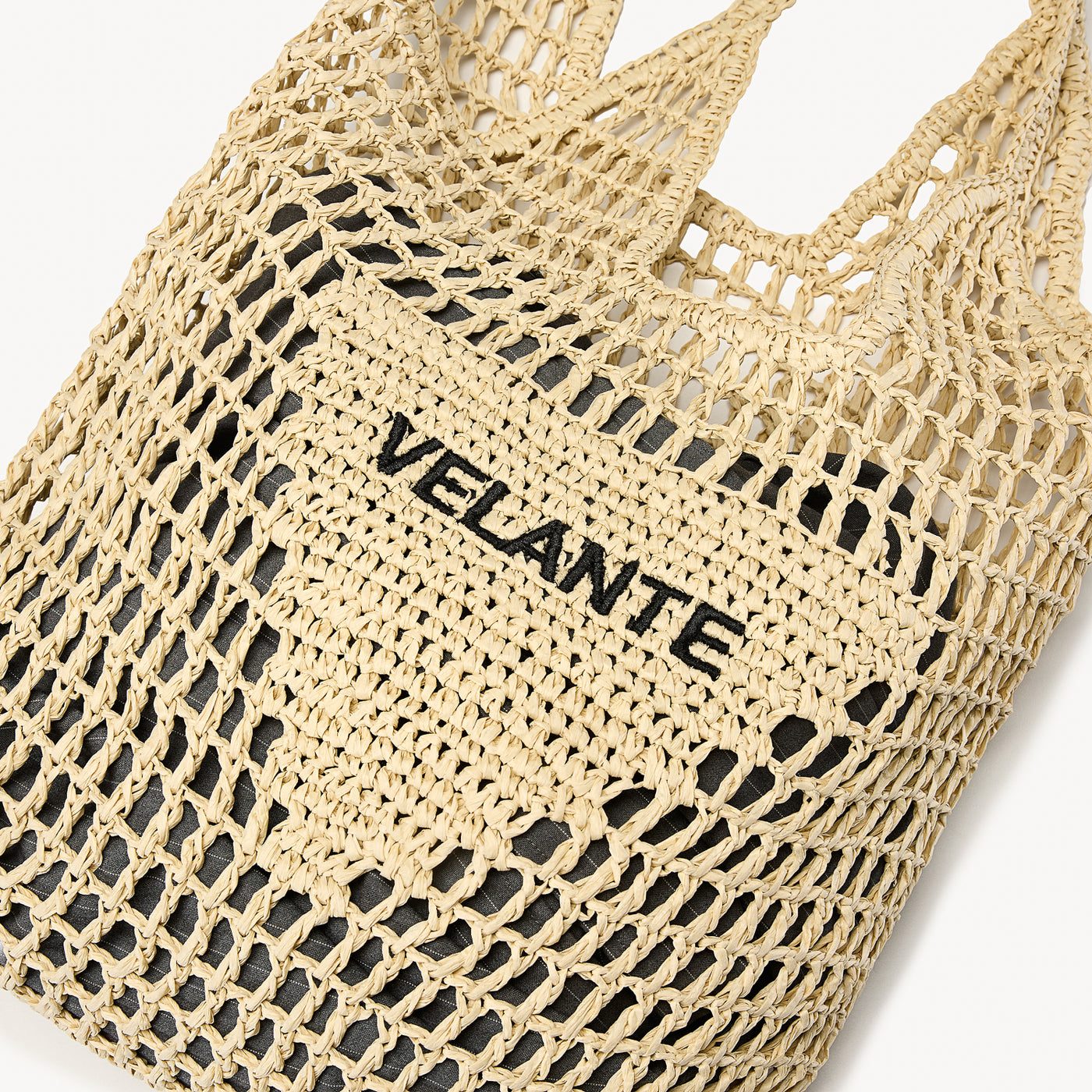 Tote Bag, Paper Yarn, Embroidered Logo