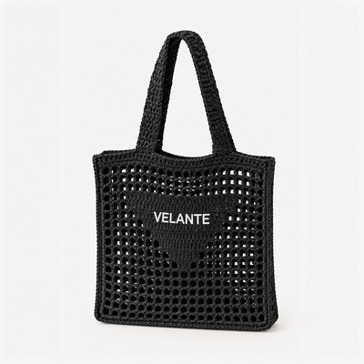Tote Bag,Structured Paper Yarn, Embroidered Logo