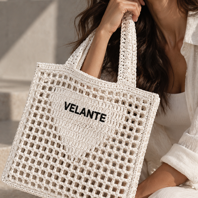 Tote Bag,Structured Paper Yarn, Embroidered Logo