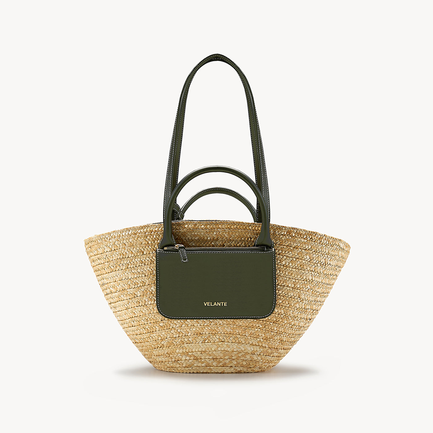 Panier Bag, Natural Straw And Calf Leather